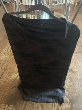 Sanctuary Black & Charcoal Camo Midi Skirt